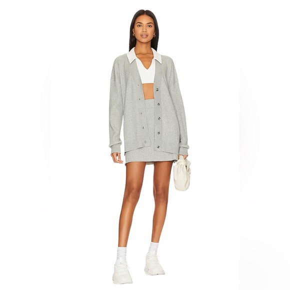 WeWoreWhat Dresses & Skirts - WeWoreWhat Cable Knit Mini Skirt in Heather Grey Size M